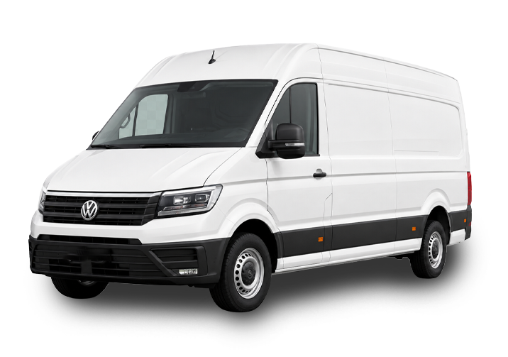 Volkswagen Crafter L3H3 – widok z przodu i boku