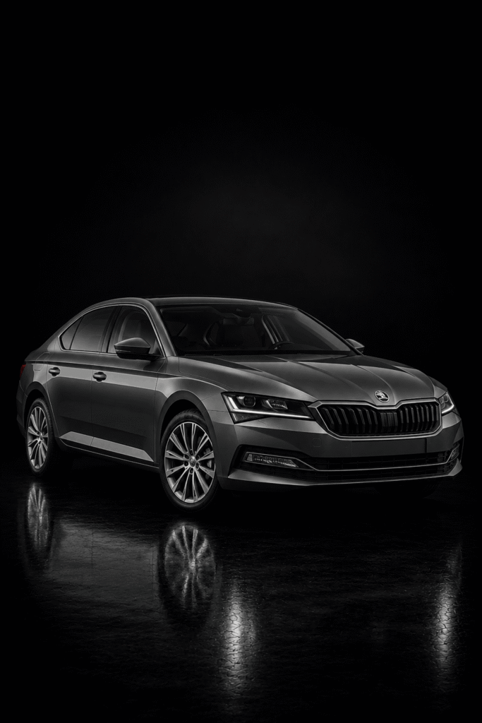 Szara Skoda Superb III Style liftback do wynajęcia w Elblągu